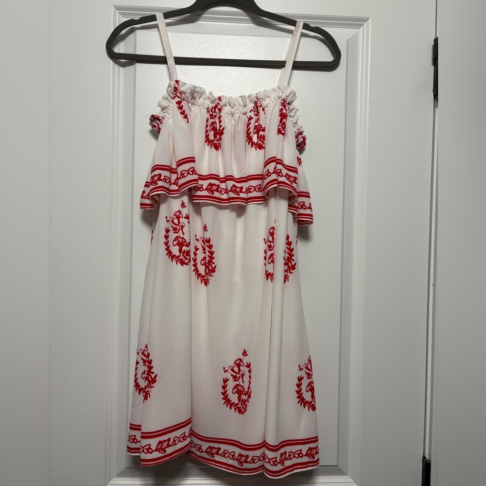 White & red dress